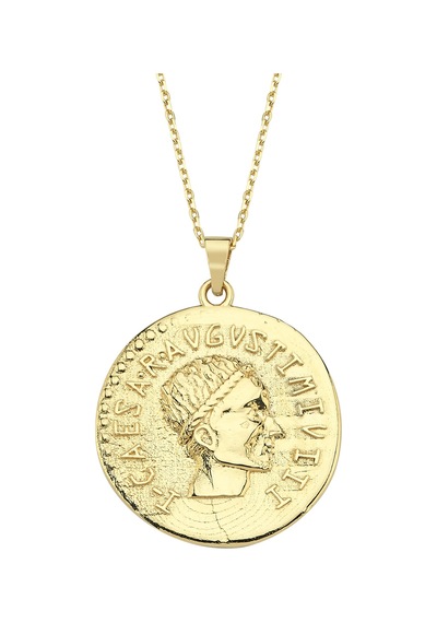 Altın Sepeti Altın Eski Para Modeli Sezar Kolye As1886kl