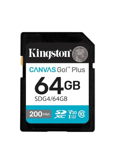 64gb Canvas Go Plus Sd Card Up To 200mb/s Class 10, Uhs-ı, U3, V30 Sdg4/64gb
