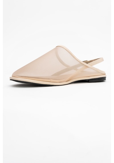 Luvishoes Luvi Shoes Shen Krem Fileli Burnu Kapalı Kadın Sandalet Krem