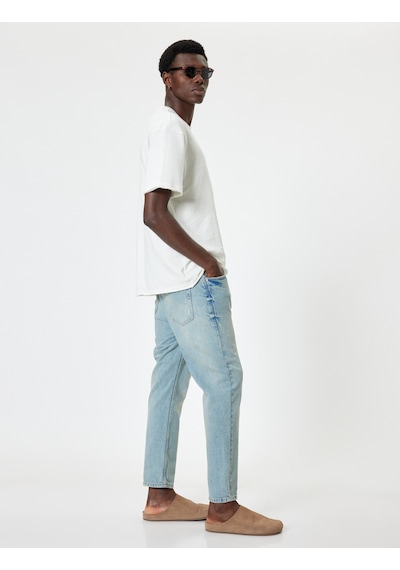 Koton Slim Fit Kot Pantolon - Brad Jean Açık İndigo 4sam40003ıd Açık İndigo