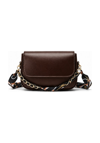 Celeste Bag Acı Kahve Fular Ve Zincir Detaylı Kadın Omuz Çantası