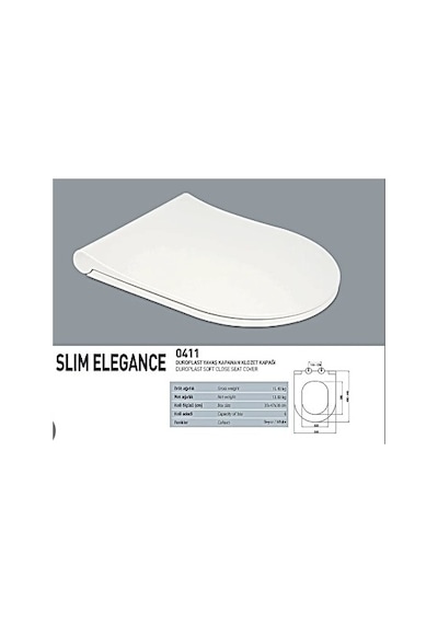 Nkp Slim Elegance Klozet Kapağı - Yavaş Kapanan Duroplast 0411 Diğer