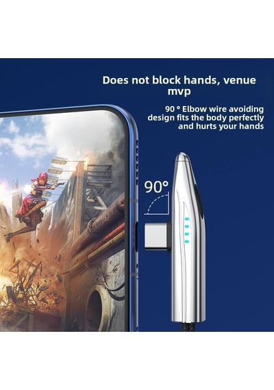 Metro 240w 90 Açılı 1.8 Metre Type-c To Type-c Hızlı Şarj Oyuncu Kablosu Otomatik Kapanma Ve Led Göstergeli Siyah Ctr-02