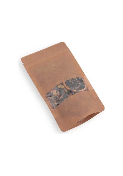 Kraft Pencereli Doypack 18x29x9 Cm 50 Adet