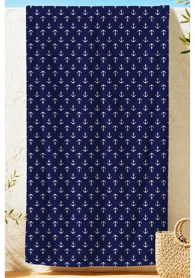Çapa Marine Lacivert Plaj Havlu Örtüsu - Nautical Beyaz Minimal Hızlı Kuruyan Mikrofiber Havlu Örtü Kumlu Şakayık Çapa Marine Lacivert Plaj Havlu Örtüsu - Nautical Beyaz Minimal Hızlı Kuruyan Mikrofiber Havlu Örtü Kumlu Şakayık