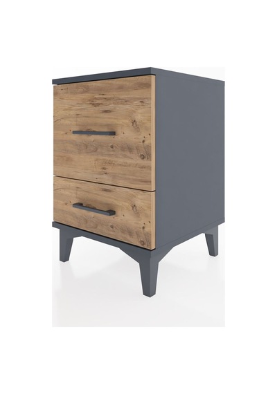 Hyperion Komodin 2 Çekmeceli 44x44x64 Antrasit-çam Antrasit