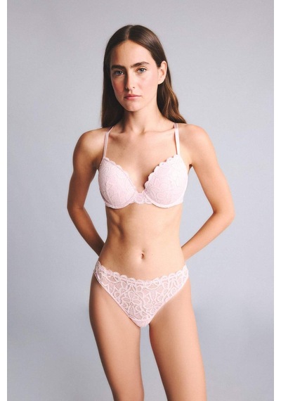 Defacto Dantel Kaplı Pedli Balenli Bra H3228ax26sppn648 Pembe-pn648