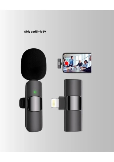 Ceylan Adam 2 Li Kablosuz Yaka Mikrofonu Apple Uyumlu iPhone İçin Profesyonel Video Ses Çok Renkli