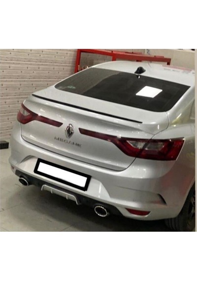 Spoiler Renault Megane 4 Bagaj Üzeri Çıta - Spoiler - Siyah + Çift Taraflı Bantlı