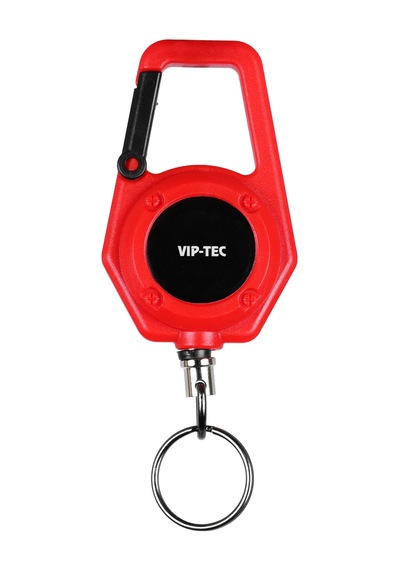 Vip-tec Geri Çekilebilir Mekanizmalı Karabinalı Anahtarlık Vt875184 Kırmızı