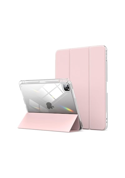 Apple Uyumlu iPad Pro 12.9 3./4./5./6. Nesil Kılıf Kalem Bölmeli Akrilik Şeffaf Ayrılabilir Case 2018-2022 Kılıf