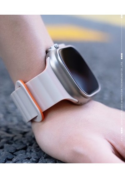 Akıllı Saat Uyumlu Premium Manyetik Silikon Kordon - 42 / 44 / 45/ 49 Mm - Watch Band