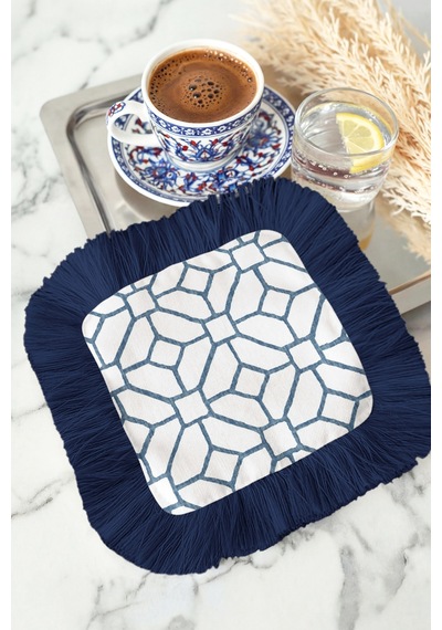 Geometrik Lüks Saçaklı Kahve Yanı Sunumluk Peçete - Zarif Mavi Modern Lacivert Bardak Altlığı Mendil Doygun Ayışığı Kırmızı Geometrik Lüks Saçaklı Kahve Yanı Sunumluk Peçete - Zarif Mavi Modern Lacivert Bardak Altlığı Mendil Doygun Ayışığı Kırmızı
