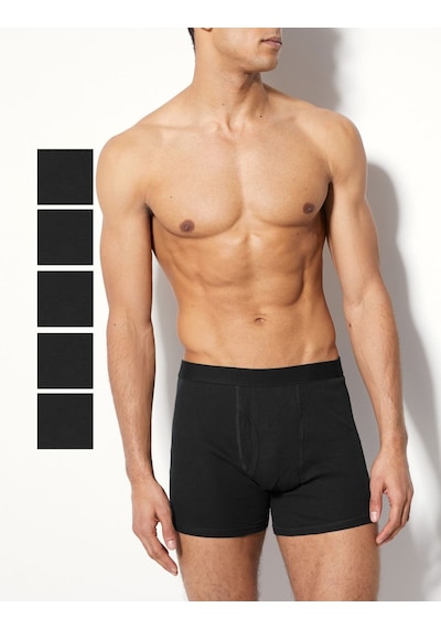 Marks & Spencer Saf Pamuklu 5'li Cool & Fresh Trunk Seti Siyah