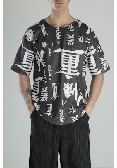 Cocopelli Chinese Detaylı Pamuk T-shirt Coc2322 Çok Renkli