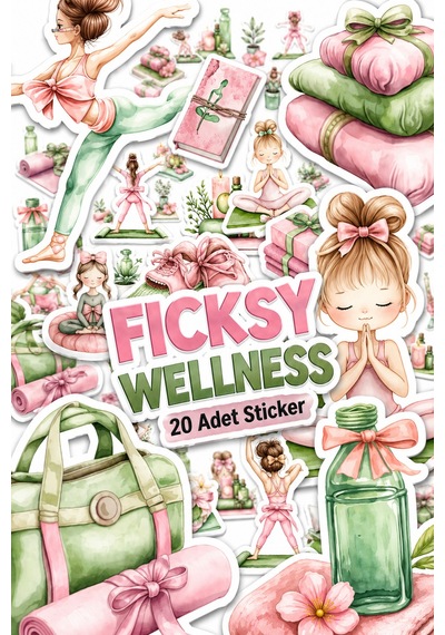 Yoga Sticker Seti - 20 Adet Meditasyon Etiket Çıkartma Diğer