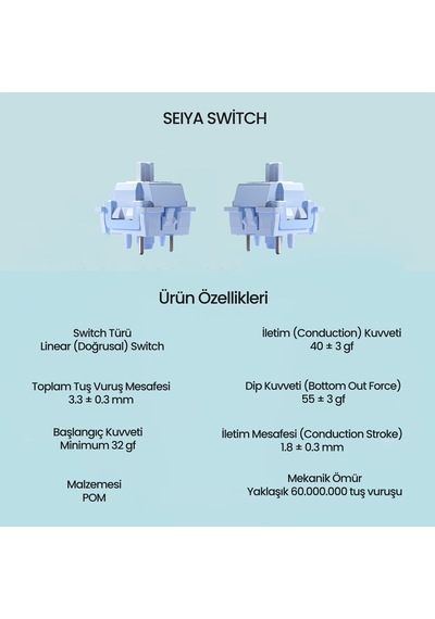 Aula Leobog Seiya Lineer Mekanik Switch 100 Adet