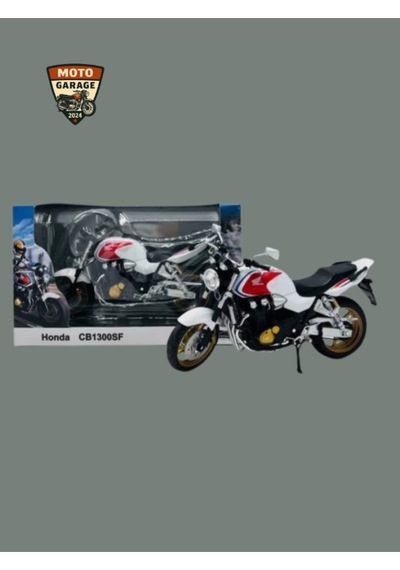 Honda Cb1300 F Beyaz & Kırmızı 1:12 Diecast Motosiklet Modeli Automaxx Premium Lisanslı