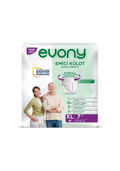 Evony Emici Külot Unisex Xl Boy 7'li Diğer