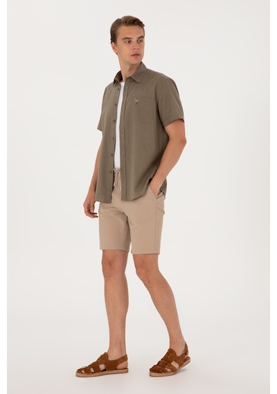 U.s. Polo Assn. Erkek Bej Şort / Bermuda 50300420-vr011 Bej