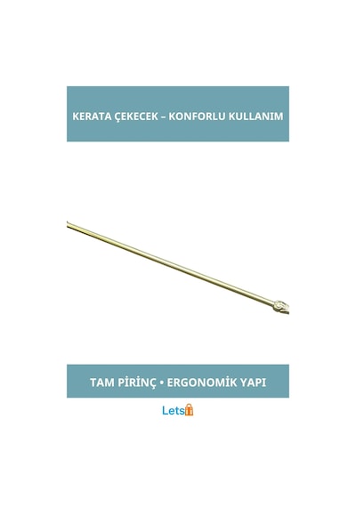 Letsii Klasik Pirinç Kerata Çekecek Ergonomik Ayakkabı Giyme Aleti