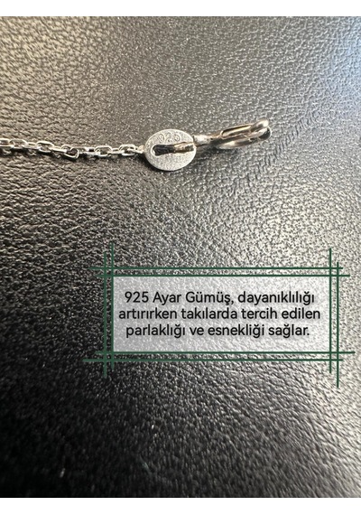 Zirkon Taşlı Kadın Gümüş Bileklik 925 Ayar 2,03 Gram S Beden