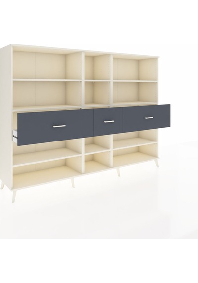Hyperion Dolap 9 Raflı 3 Çekmeceli 220x44x163 Aytaşı-aytaşı/antr Aytaşı-aytaşı/antrasit Hyperion Dolap 9 Raflı 3 Çekmeceli 220x44x163 Aytaşı-aytaşı/antr Aytaşı-aytaşı/antrasit
