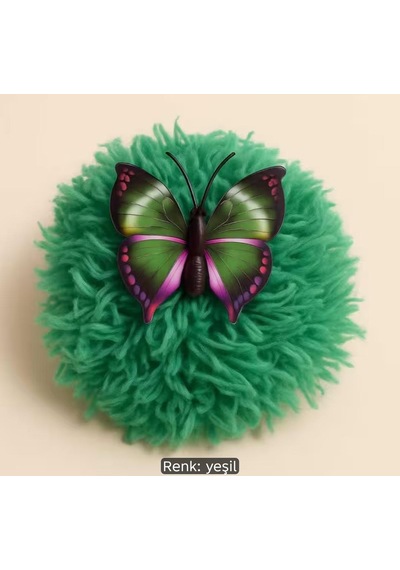 Peluş Kelebekli Topuz Tokası Çocuklar İçin Yumuşak Saç Toplama Aksesuarı Diğer