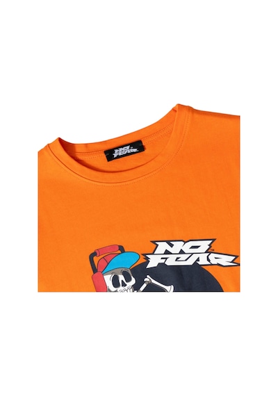 No Fear Baskılı Erkek Çocuk T-shirt B500318 Turuncu