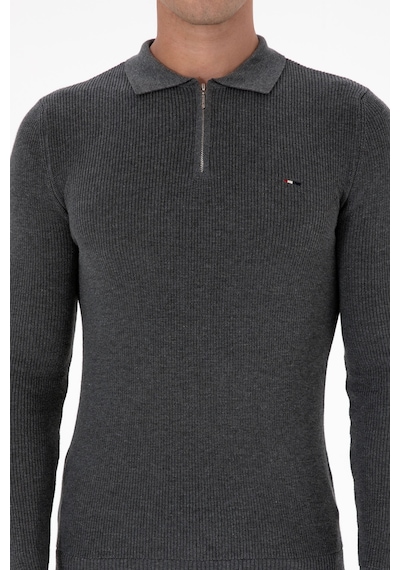 U.S. Polo Assn. Erkek Antrasit Melanj Basic Kazak 50313685-VR081
