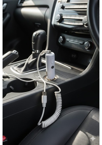 Hanedanev Araç Şarj Aleti Çakmaklık Oto Seyahat Şarj Aleti Micro Usb Spral Kablolu 2000 Mah