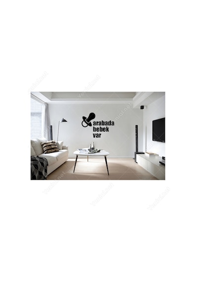 Emzik Ve Arabada Bebek Var Yazısı Stickerı (406983749)