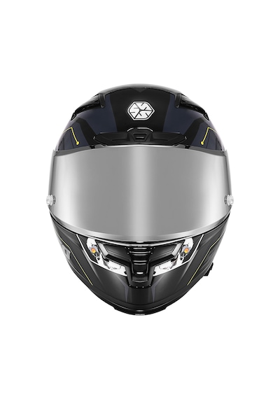 Motoanl Full Face Ce Yüksek Güvenlikli Motor Kaskı Cyber Edition Siyah Beyaz
