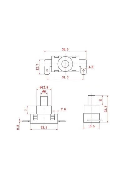 Ic-180h4 Süpürge Anahtarı 2p Pbs-03