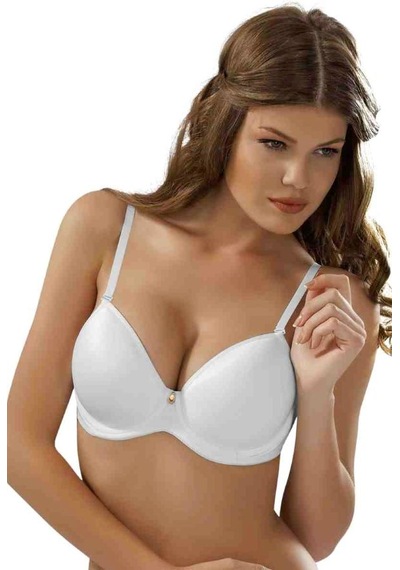 Le Jardin 9700 Süngerli Dolgusuz Balenli Soft Cup Sütyen Beyaz