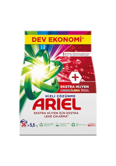 Ariel Oxi Renklilere Özel Hızlı Çözünme Toz Çamaşır Deterjanı 5500 G