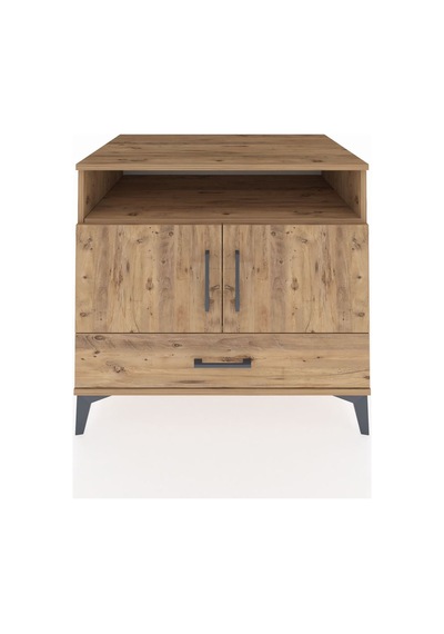 Kronos Şifonyer 3 Raflı Tek Çekmeceli 2 Kapaklı 88x59x80 Çam-çam Çam