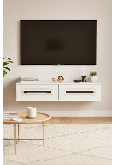 Tda1220bs - Rany120 Duvara Montaj Tv Stand, Tv Rafı, Tv Sehpası Beyaz - Sılver 120cm Tda1220bs - Rany120 Duvara Montaj Tv Stand, Tv Rafı, Tv Sehpası Beyaz - Sılver 120cm
