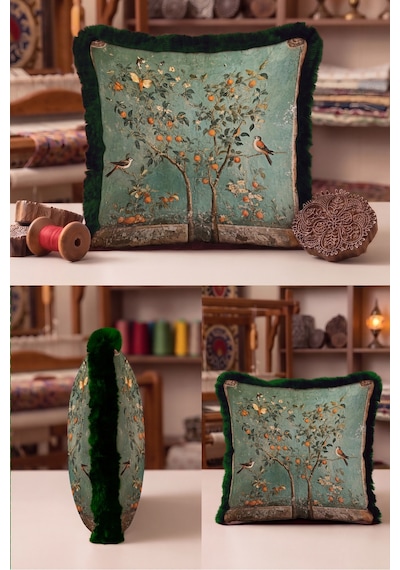 Egzotik Kuşlu Nar Ağacı Vintage Saçaklı Yastık Kılıfı-sanatsal Botanik Siyah Püsküllü Kırlent Kılıfı Sakin Düş Mira Egzotik Kuşlu Nar Ağacı Vintage Saçaklı Yastık Kılıfı-sanatsal Botanik Siyah Püsküllü Kırlent Kılıfı Sakin Düş Mira