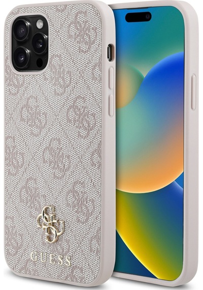 Apple Uyumlu iPhone 12 Pro Uyumlu Kılıf Guess Lisanslı Magsafe Şarj Özellikli Small 4g Classic Kapak Pembe -