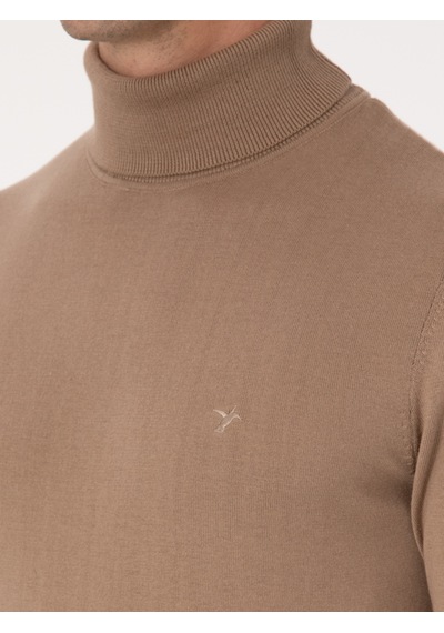Cacharel Camel Slim Fit Pamuk Karışımlı Balıkçı Yaka Triko Kazak Kahverengi Cacharel Camel Slim Fit Pamuk Karışımlı Balıkçı Yaka Triko Kazak Kahverengi