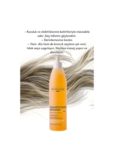 Keratin Şampuan Kuru Saçlar Yüksek Koruyucu 520 Ml