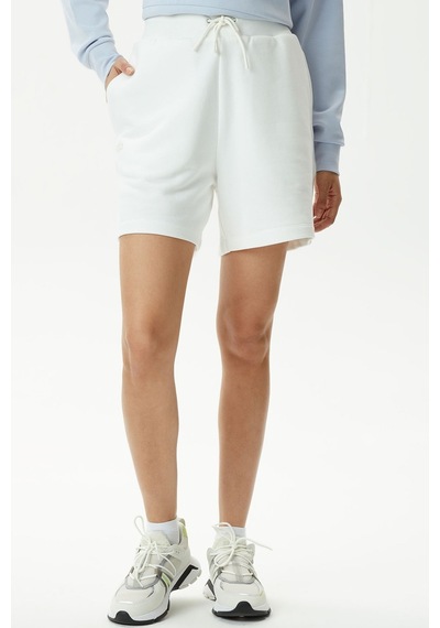 Lacoste Women's Loose Fit Cotton Shorts Kadın Bol Kesim Pamuk Şort Beyaz