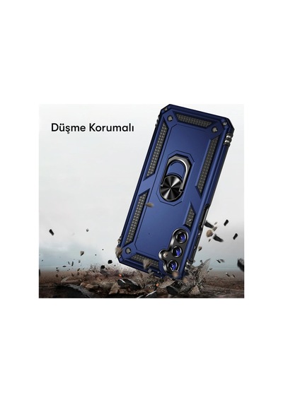 Samsung Galaxy  Uyumlu - A04s Kılıf Sofya Yüzüklü Silikon Kapak - Gold