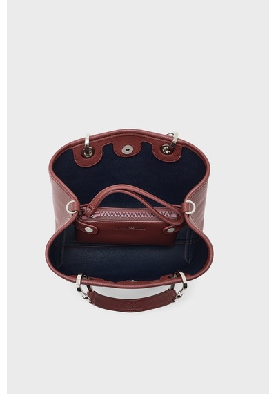 Emporio Armani Logolu Çıkarılabilir Askılı Çanta Kadın Çanta Ew000361 Af12036 M6453 Bordo