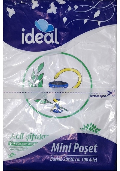 Baskılı Eczane Mini Boy Poşet 20X30Cm 100 Adet