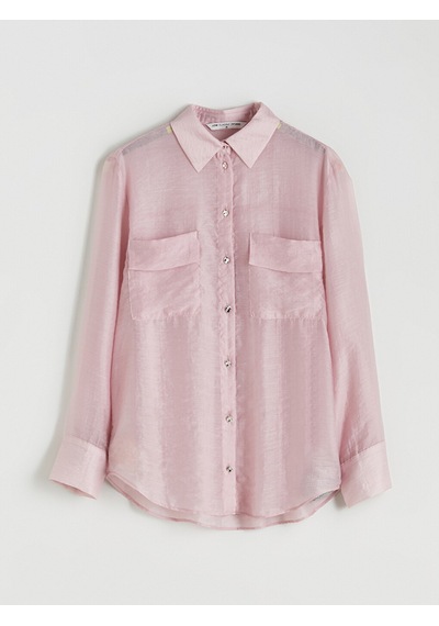 Lcwaıkıkı Classic Pembe Oversize Kadın Gömlek