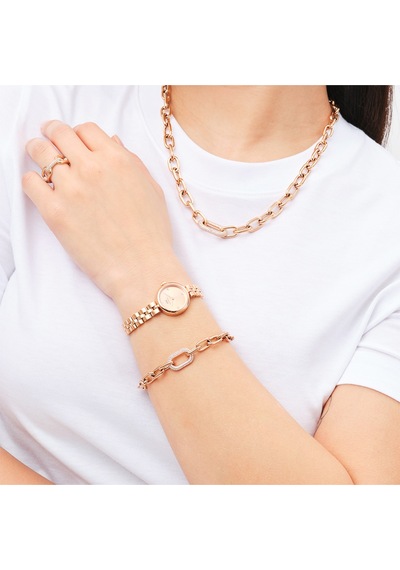 Crystal Link Bracelet Rose Gold Rose Gold