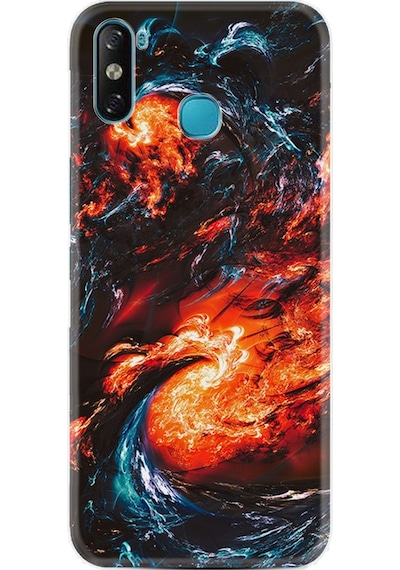 Infinix Smart 4 Kılıf Silikon Fire Wave 1765
