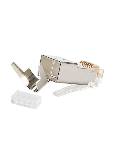 Primex Q-J7100M Cat7 Metal Konnektör Rj45 Cat7 Jack + Ayraç 100 L